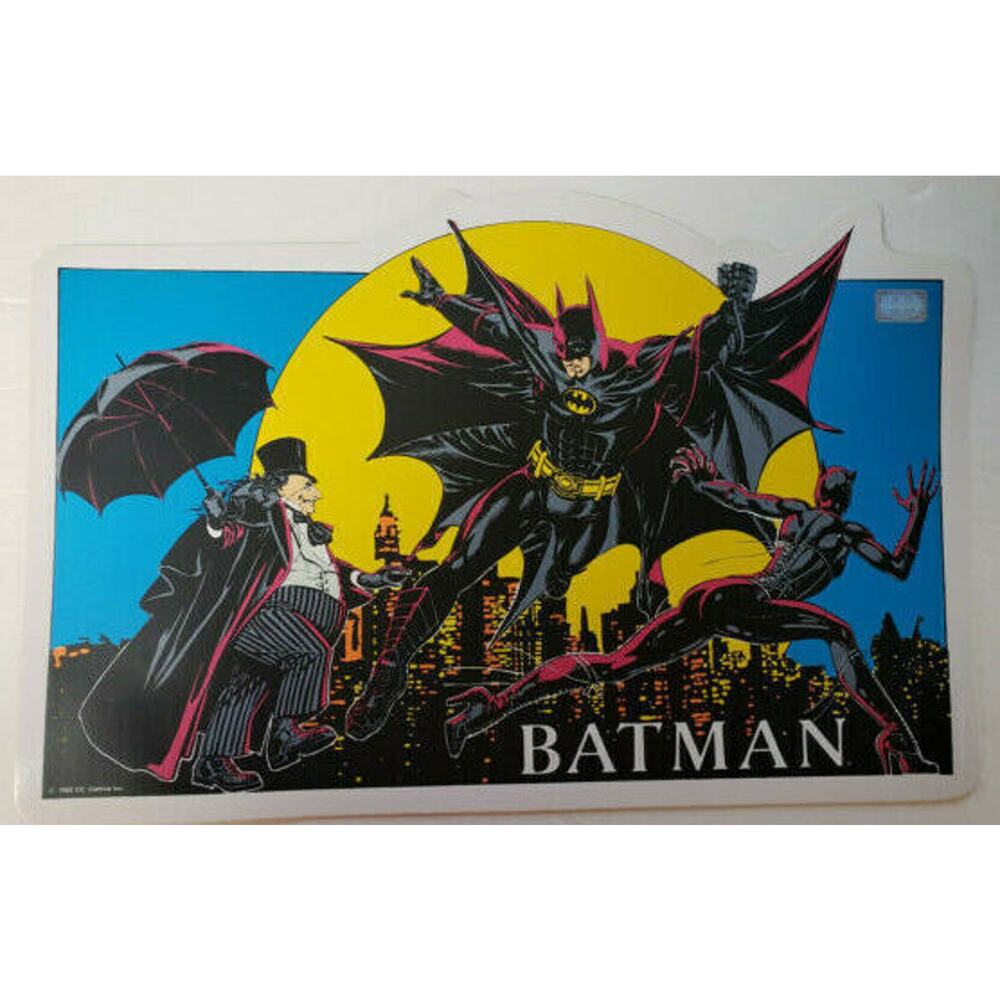 Vintage Batman Placemat 1992 DC Comics 17.5" x 11.5" Brand New U167